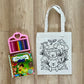 DIY Colouring Tote Bags