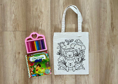 DIY Colouring Tote Bags
