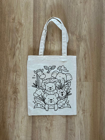 DIY Colouring Tote Bags