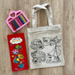 DIY Colouring Tote Bags