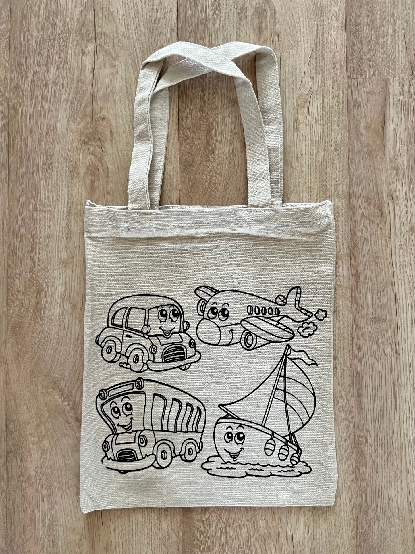 DIY Colouring Tote Bags