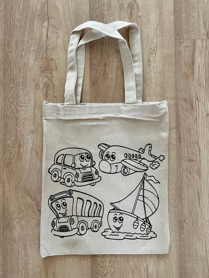 DIY Colouring Tote Bags