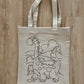 DIY Colouring Tote Bags