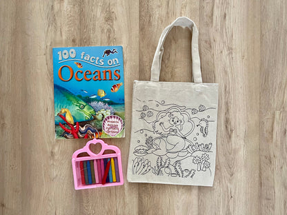 DIY Colouring Tote Bags