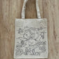 DIY Colouring Tote Bags