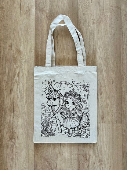 DIY Colouring Tote Bags