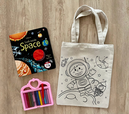 DIY Colouring Tote Bags