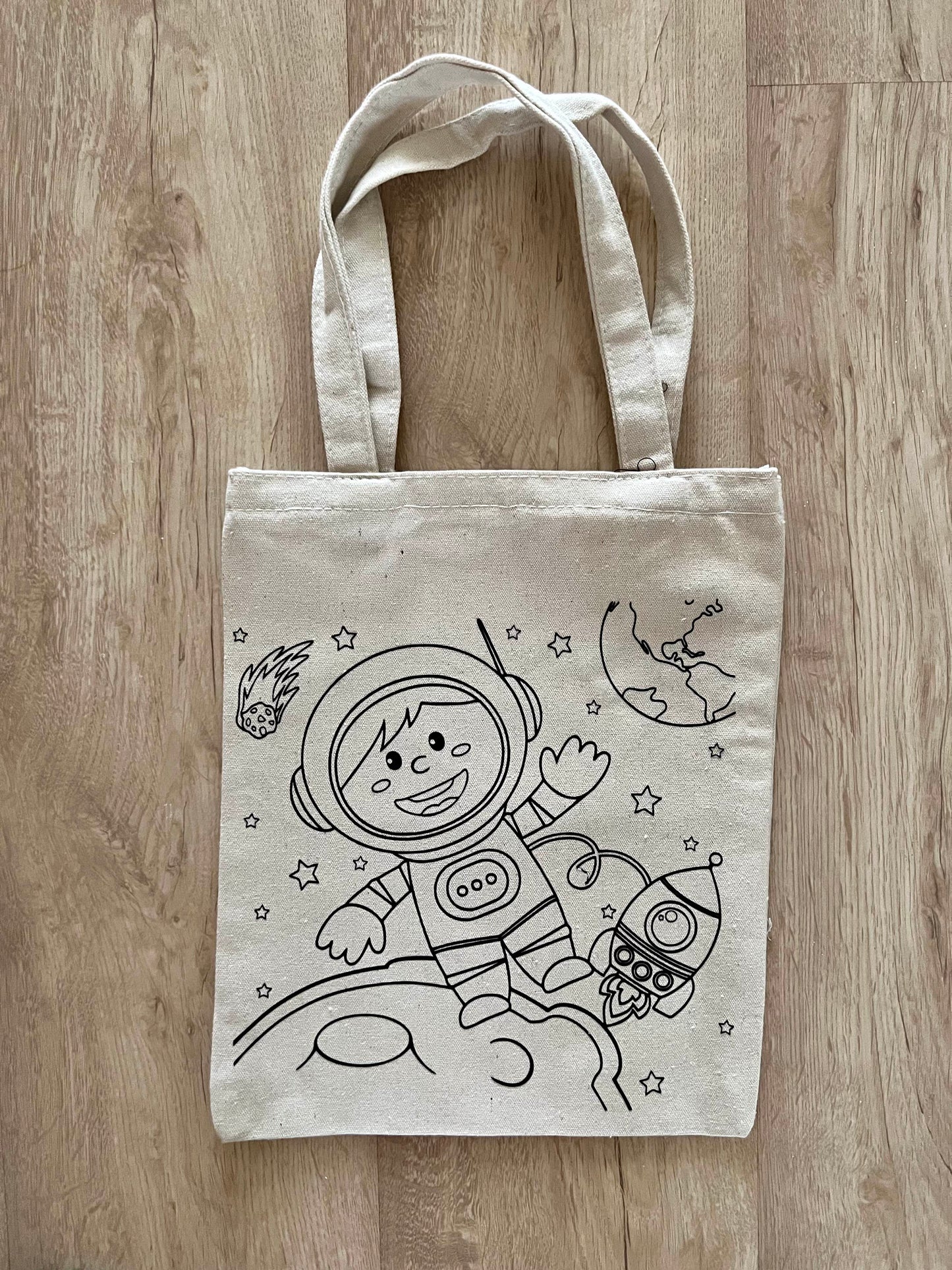 DIY Colouring Tote Bags