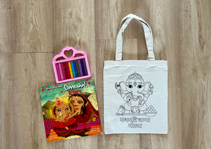 DIY Colouring Tote Bags