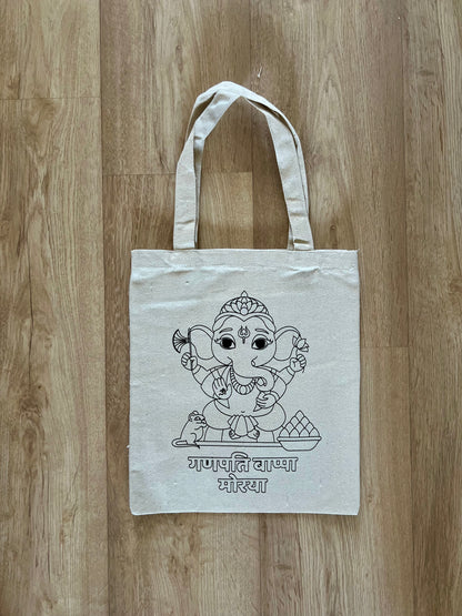 DIY Colouring Tote Bags