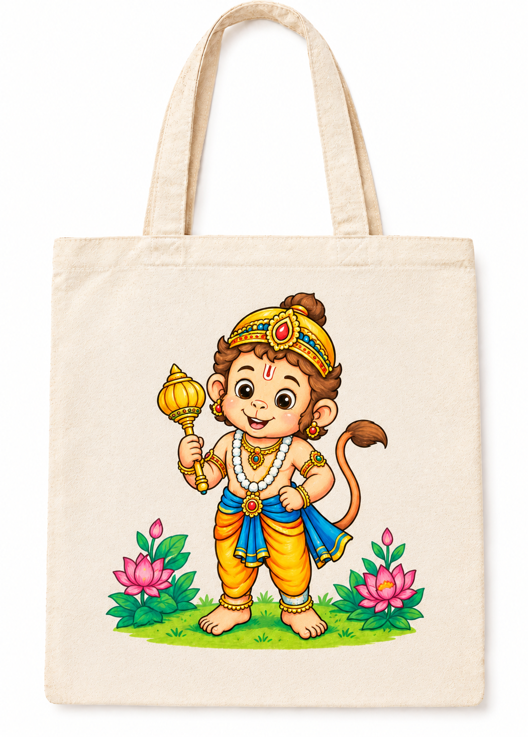 DIY Colouring Lord Hanuman Tote Bag