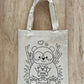 DIY Colouring Tote Bags