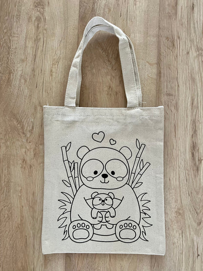 DIY Colouring Tote Bags