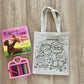 DIY Colouring Tote Bags