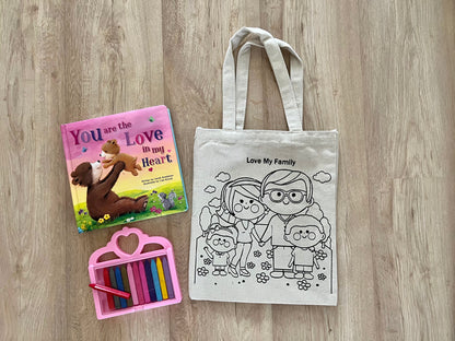DIY Colouring Tote Bags