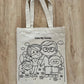 DIY Colouring Tote Bags