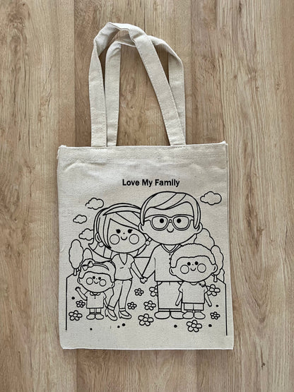 DIY Colouring Tote Bags