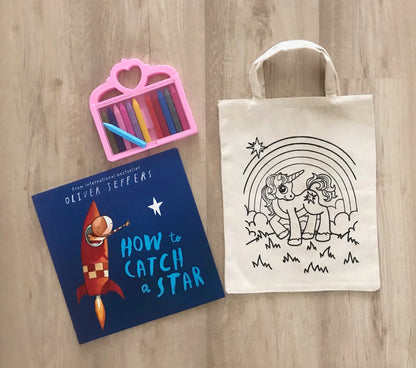 DIY Colouring Tote Bags