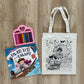 DIY Colouring Tote Bags
