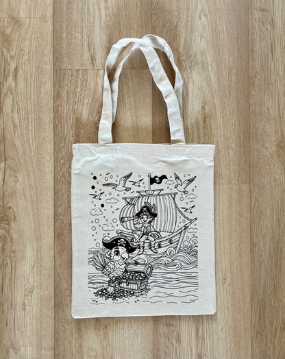 DIY Colouring Tote Bags