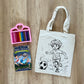 DIY Colouring Tote Bags