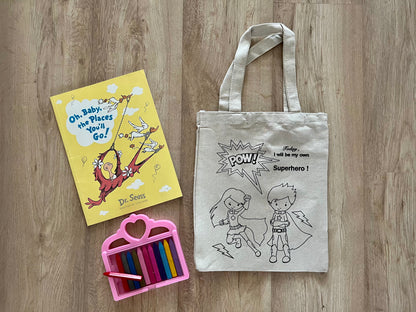 DIY Colouring Tote Bags