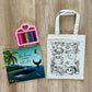 DIY Colouring Tote Bags