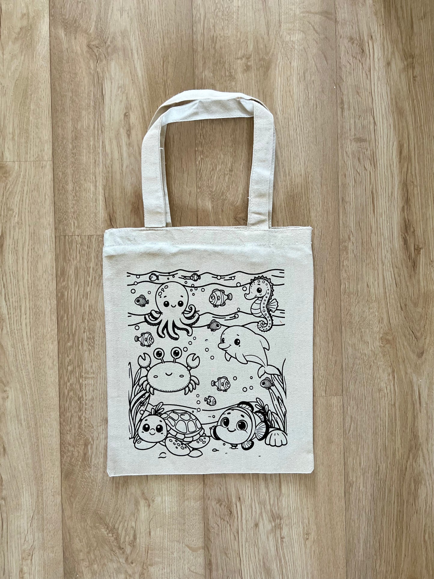 DIY Colouring Tote Bags