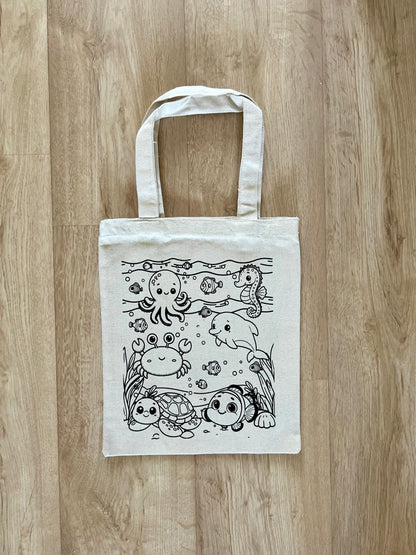 DIY Colouring Tote Bags