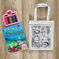 DIY Colouring Tote Bags