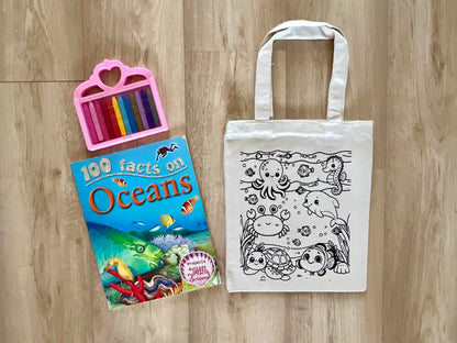 DIY Colouring Tote Bags