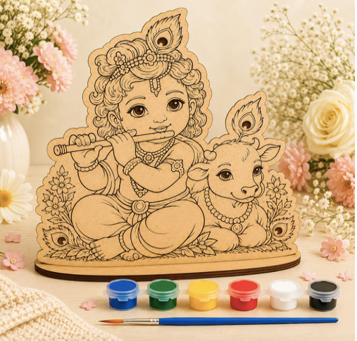 DIY Colouring Wooden Bal Krishna Activity Kit