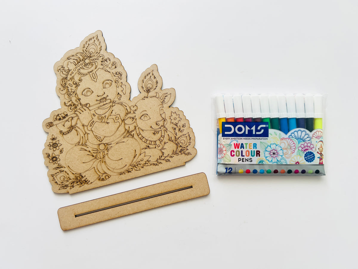 DIY Colouring Wooden Bal Krishna Activity Kit