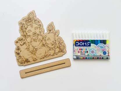 DIY Colouring Wooden Bal Krishna Activity Kit