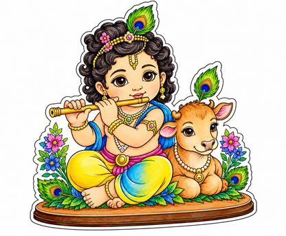 DIY Colouring Wooden Bal Krishna Activity Kit