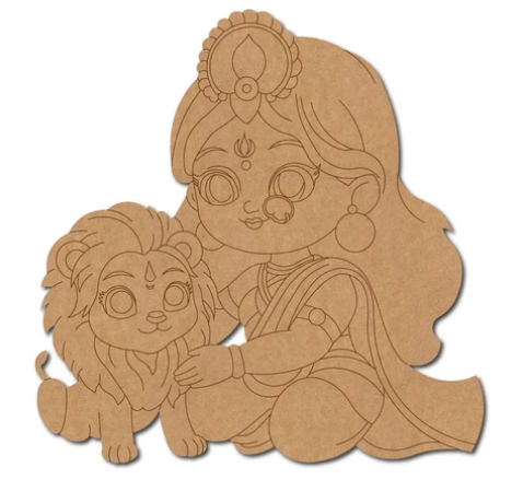 DIY Colouring Wooden Goddess Durga Activity Kit
