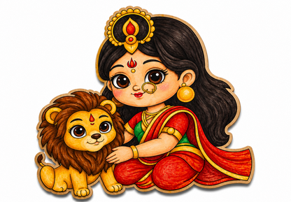 DIY Colouring Wooden Goddess Durga Activity Kit