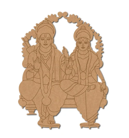 DIY Colouring Wooden Lord Ram & Sita Activity Kit
