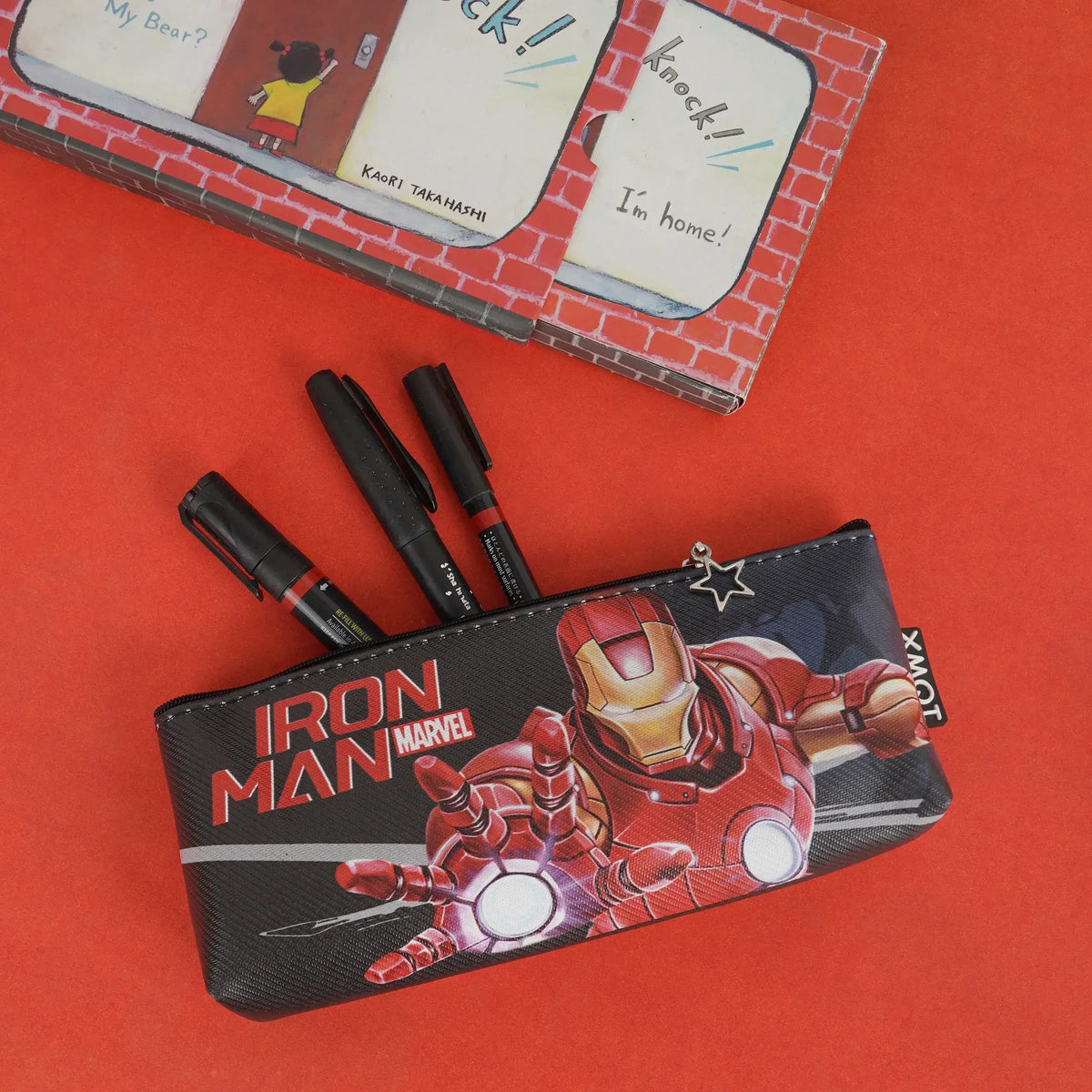 iLearnNGrow Pencil Box Zipper Pouches - Iron Man