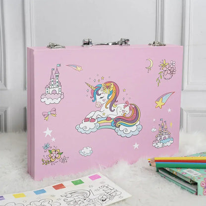 iLearnNGrow 128 Pieces Colouring Set- Unicorn