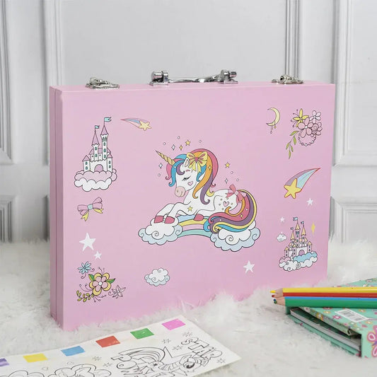iLearnNGrow 128 Pieces Colouring Set- Unicorn