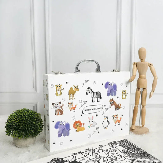 iLearnNGrow 128 Pieces Colouring Set- Jungle Animals