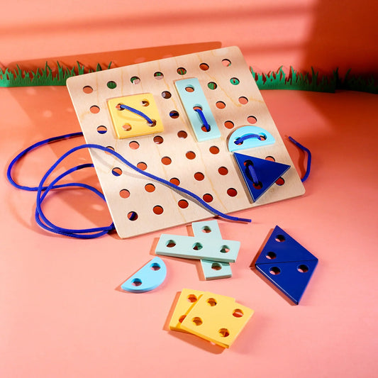 Shape Lacing Board Puzzle