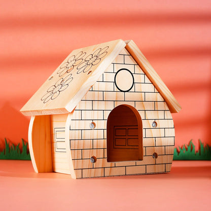 DIY hut- build and paint Puzzle