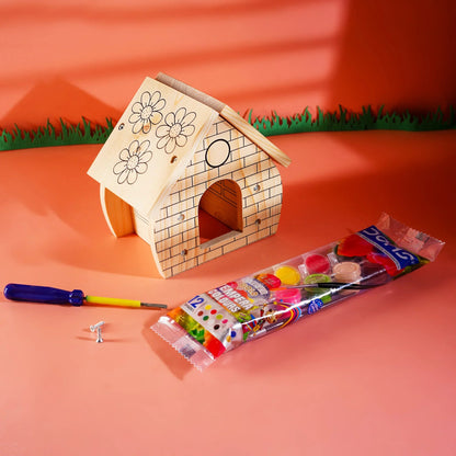 DIY hut- build and paint Puzzle
