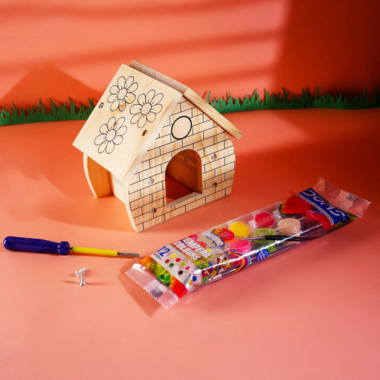 DIY hut- build and paint Puzzle