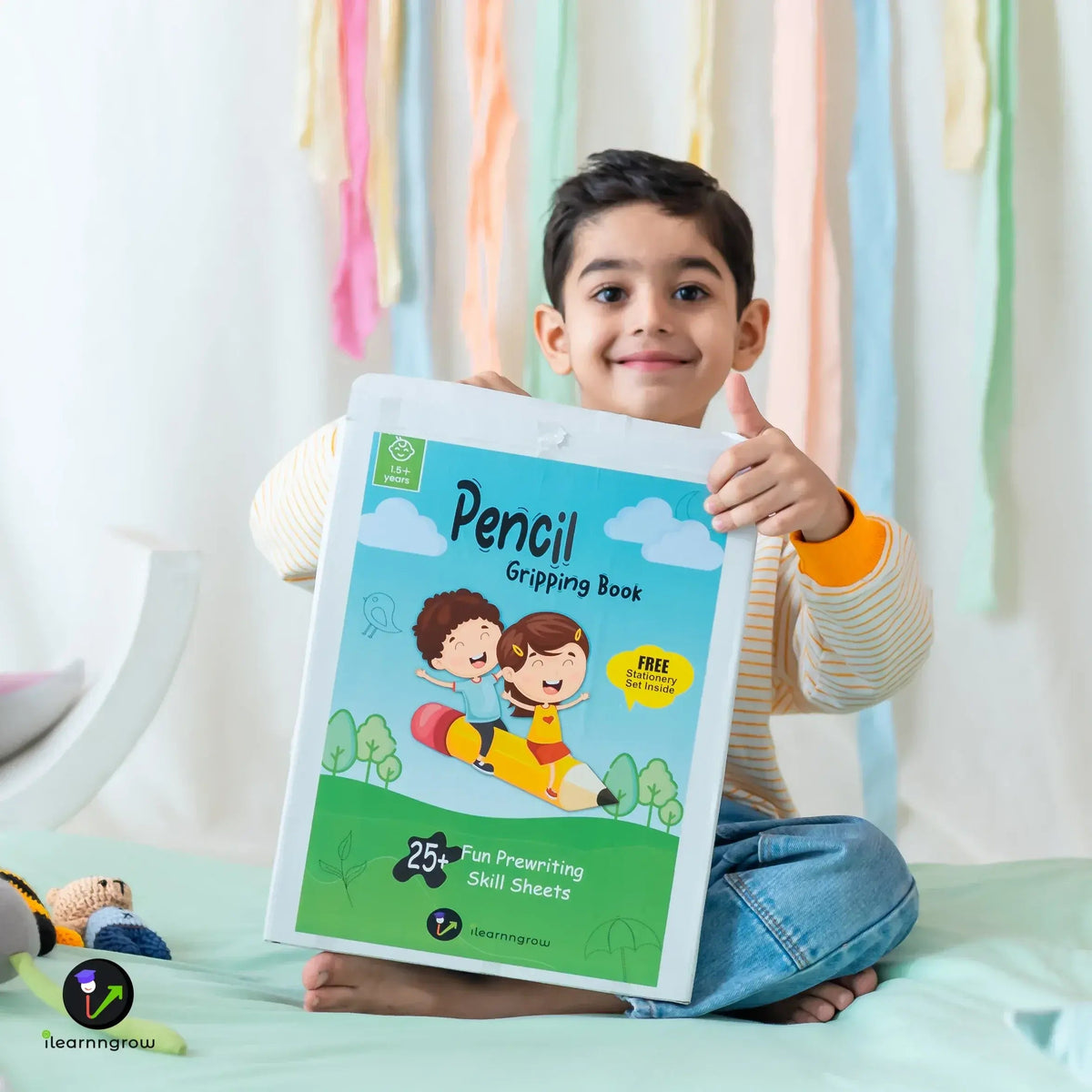 iLearnNGrow Pencil Gripping Workbook – Handwriting Practice Workbook for Kids