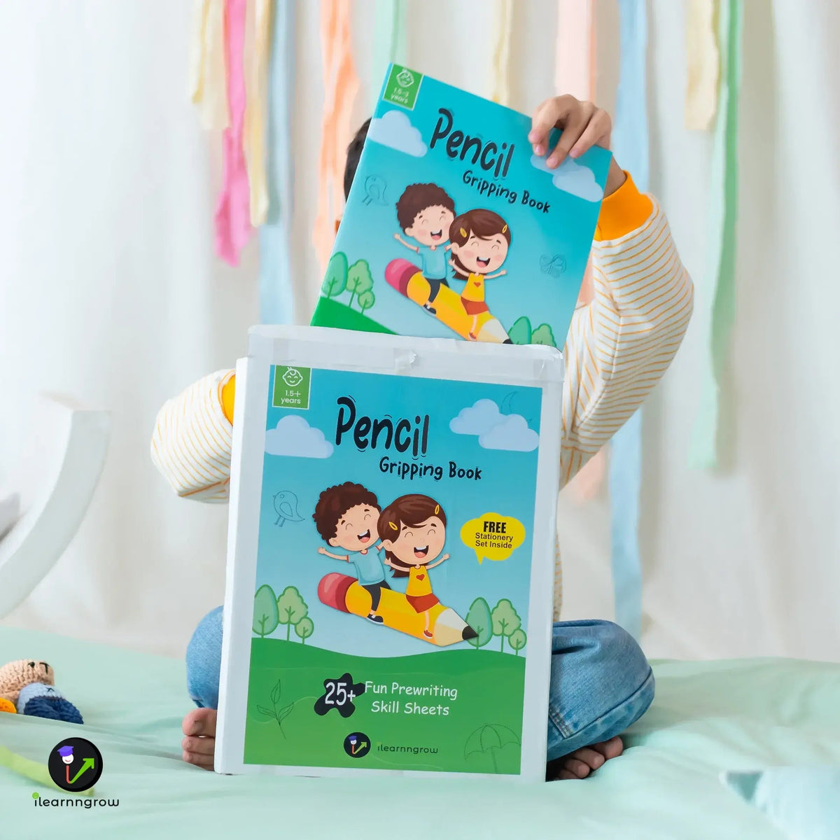 iLearnNGrow Pencil Gripping Workbook – Handwriting Practice Workbook for Kids