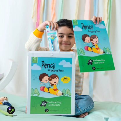 iLearnNGrow Pencil Gripping Workbook – Handwriting Practice Workbook for Kids