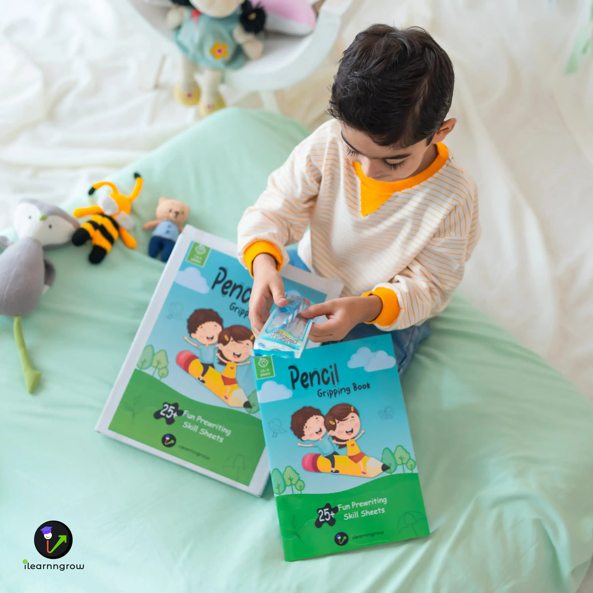 iLearnNGrow Pencil Gripping Workbook – Handwriting Practice Workbook for Kids